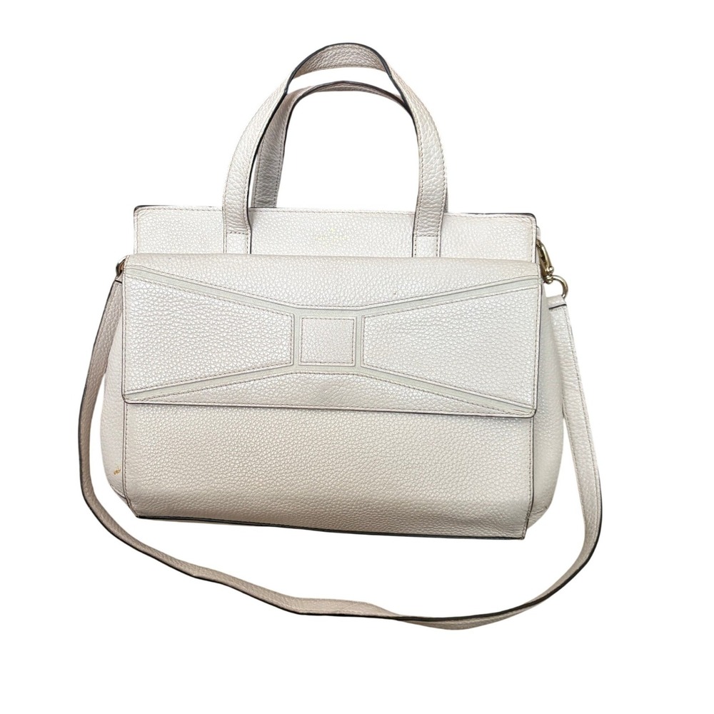 Kate Spade New York Bridge Place Chantal Bow Satchel Crossbody Bag Cream